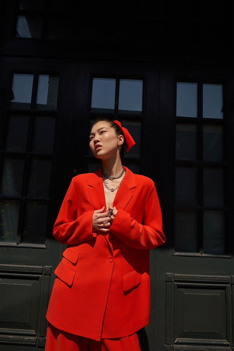 The Lola Blazer Sets Red