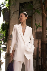 The Lola Blazer Sets White