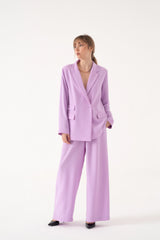 The Lola Blazer Sets Cotton Lavender Lilac