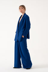 The Lola Blazer Sets Cotton Midnight Blue