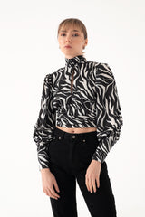 The Mia Top Zebra Print