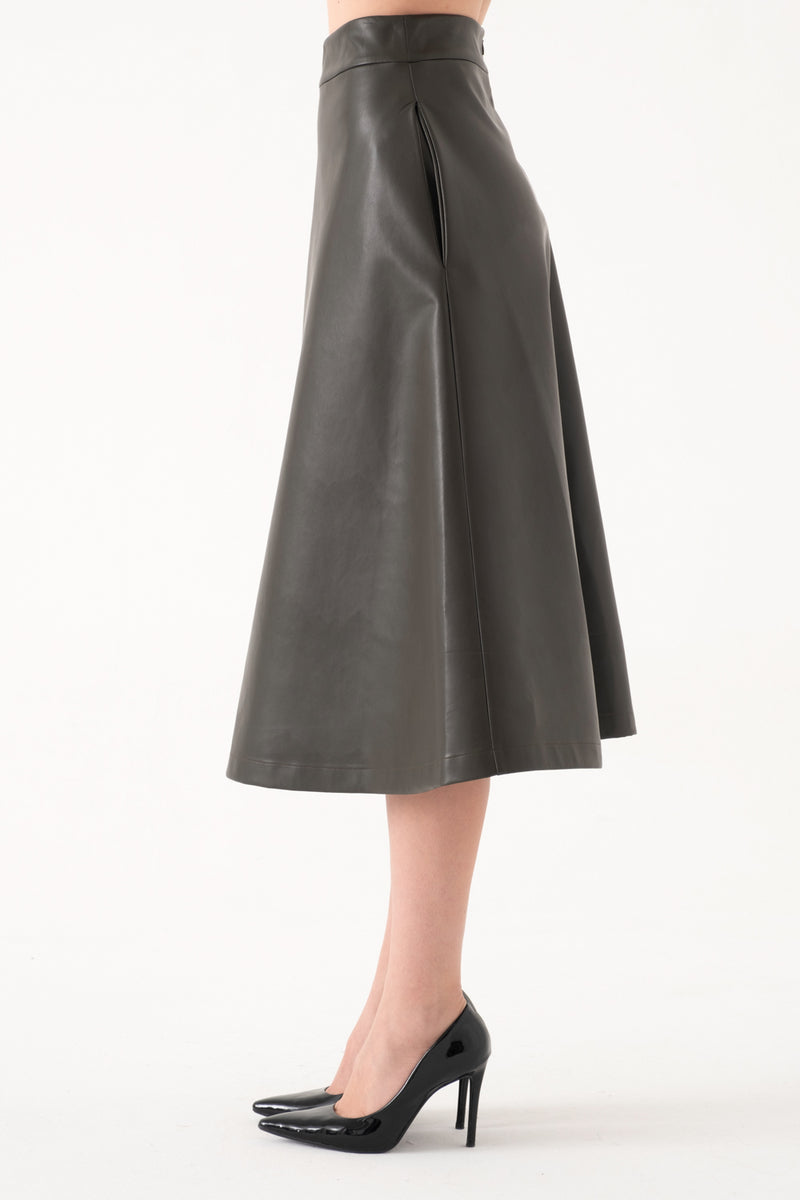 The Martina Vegan Leather Skirt