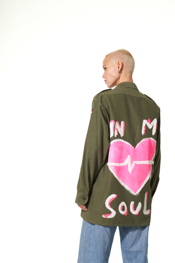 The Graffiti Paint Shirt/Blazer Pink Heart Design